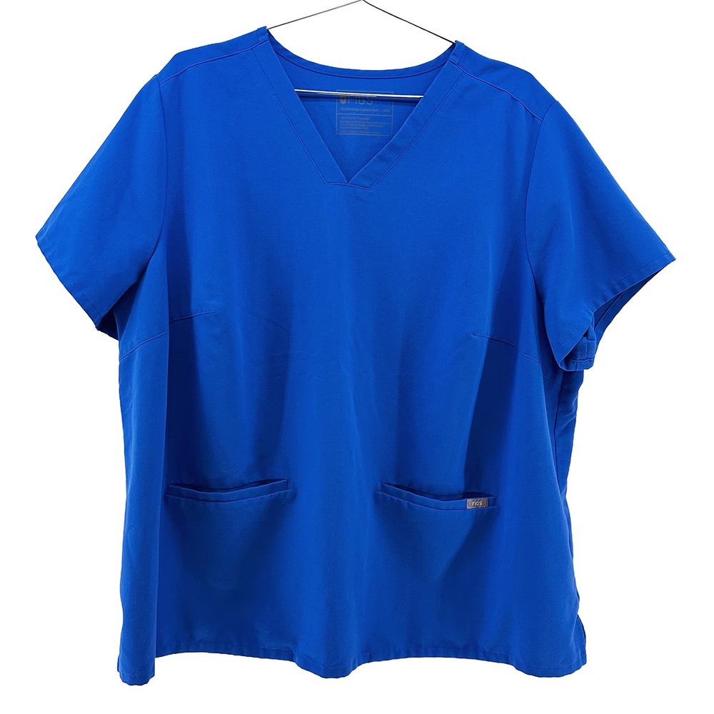 FIGS Technical‎ Collection Casma Three-pocket Scrub Top • 4XL • Royal blue